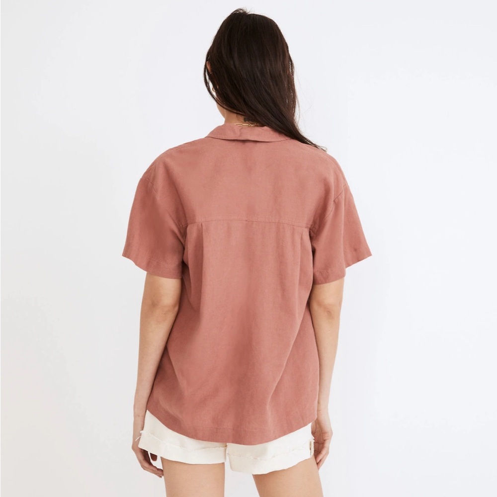 Madewell Linen-Blend Camp Shirt - XS - Picture 2 of 6